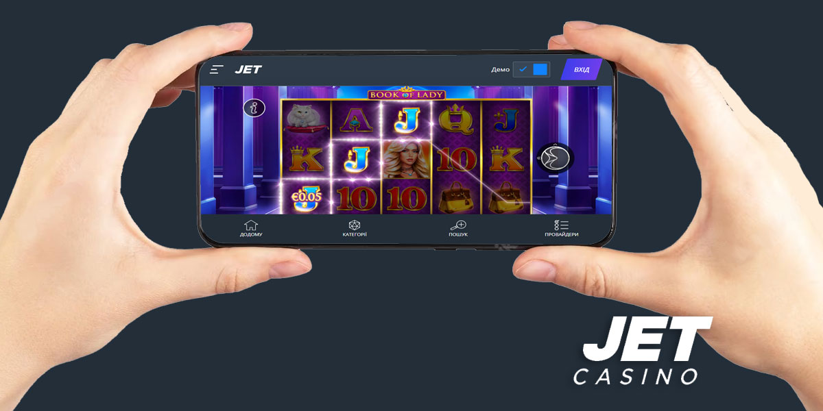 Гра в деморежимі на мобільному пристрої в Jet Casino